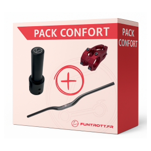 PACK - Guidon en carbone, tige de potence (100mm) et potence pour Dualtron.