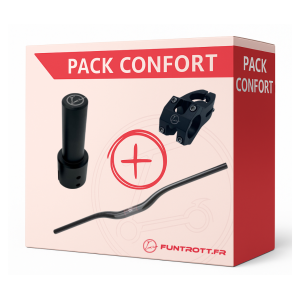 PACK - Guidon en carbone, tige de potence (100mm) et potence pour Dualtron.