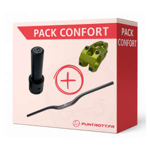 PACK - Guidon en carbone, tige de potence (100mm) et potence pour Dualtron.