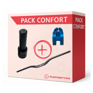 PACK - Guidon en carbone, tige de potence (100mm) et potence pour Dualtron.