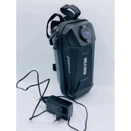 Pack batterie externe avec sacoche pour trottinette électrique.