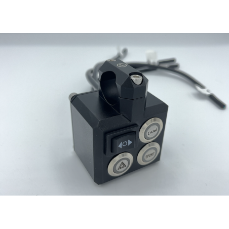 Commutateur FUNTROTT 3 bouton  ON-OFF Avec Voyant + clignotant pour Guidon De 22mm