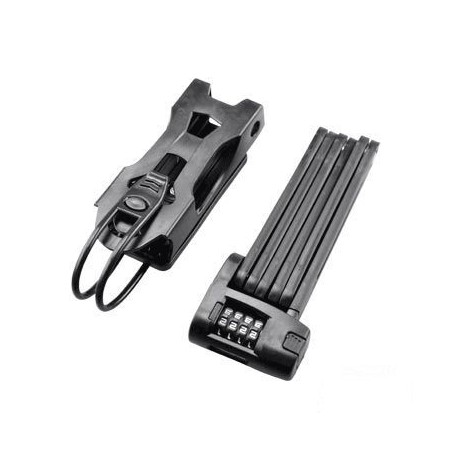 Achat de ANTIVOL PLIABLE A CODE L 85CM RANGERS NOIR AVEC SUPPORT au meilleur prix sur Funtrott.fr, Livraison 24H/48H
