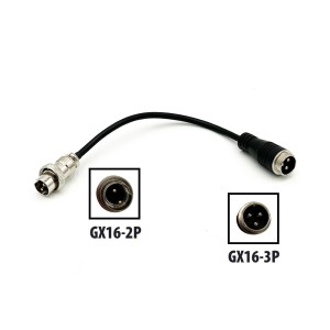 Adaptateur de prise de chargeur NAMI GX16-3P en GX16-2P.