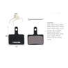 Paire de plaquettes de frein organic Shimano BR-M375, M415-M495, M515, M525,