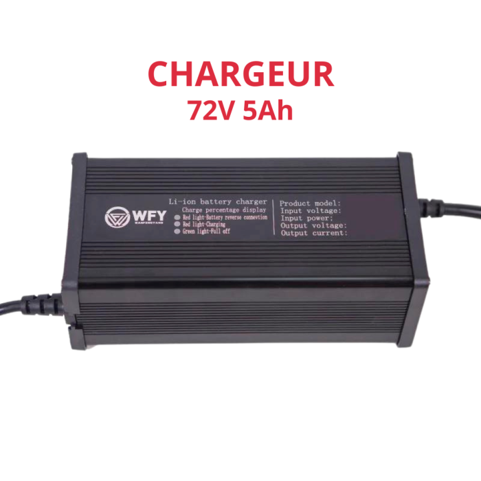 Achat de Chargeur rapide 72v 5ah Bronco Norme CE au meilleur prix sur Funtrott.fr, Livraison 24H/48H