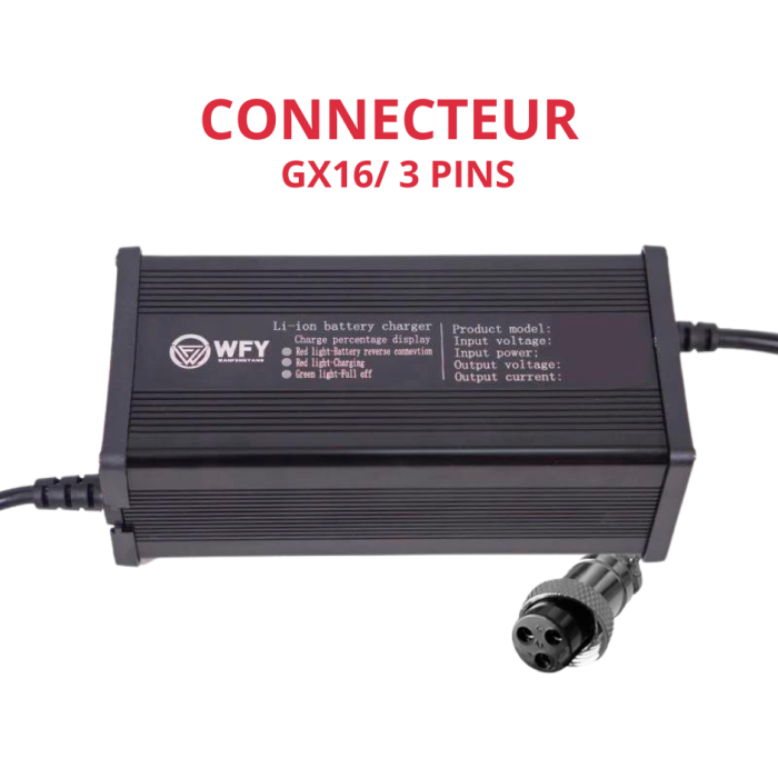 Chargeur rapide 48V - 60V - 72V.