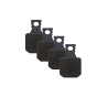 MAGURA Plaquettes 8.P, Magura Performance, gris, pour frein MT, 4 Pistons, 4 Plaquettes, incl 2 vis