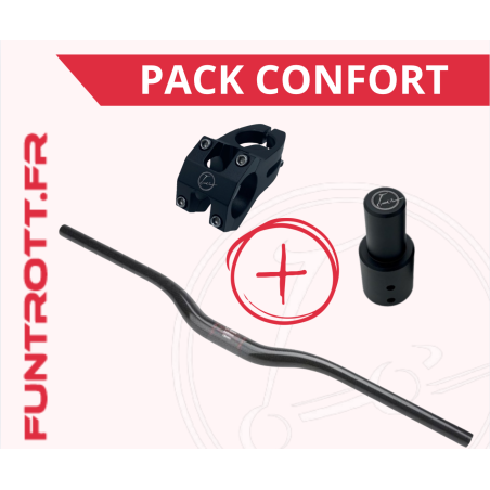 PACK - Guidon en carbone, tige de potence et potence pour Dualtron.