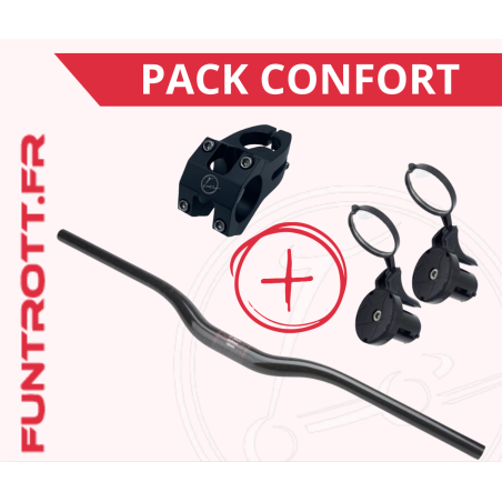 PACK - Guidon en carbone, rétroviseur et potence pour Nami.
