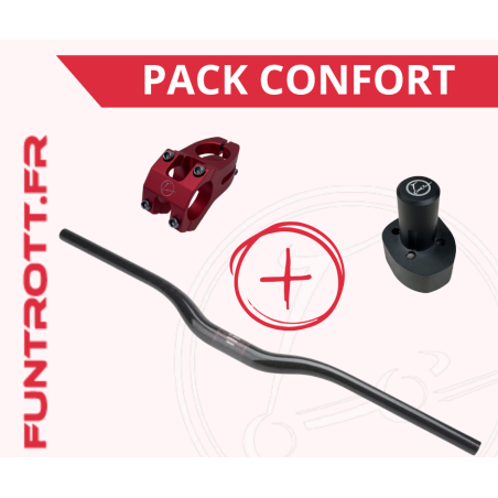 PACK - Guidon en carbone, tige de potence et potence pour Teverun.