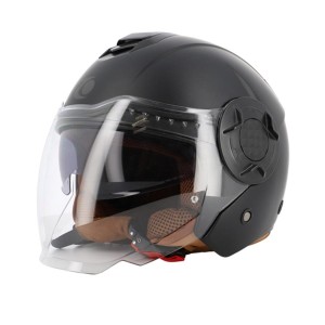 CASQUE JET TRENDY JT-406 DV NOIR MAT CE 22-06