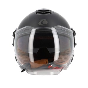 CASQUE JET TRENDY JT-406 DV NOIR MAT CE 22-06