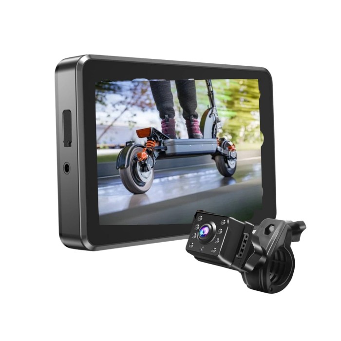 Caméra arrière pour trottinette électrique sur batterie rechargeable.