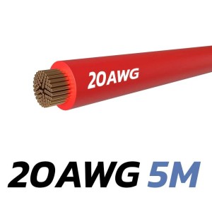 Câble rouge 20 AWG 5M