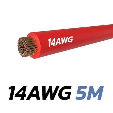 Câble rouge 14 AWG 5M
