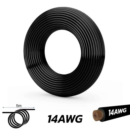 Câble noir 10 AWG - 5M