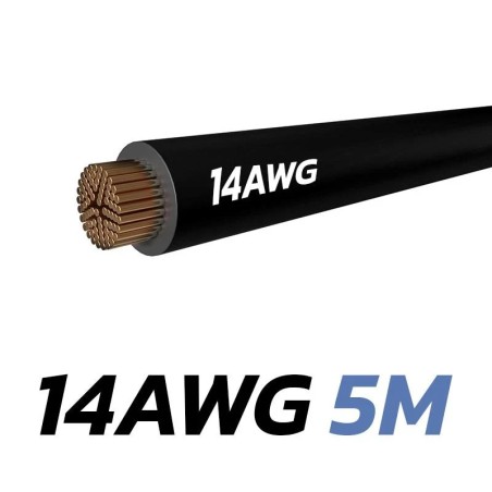 Câble noir 10 AWG - 5M