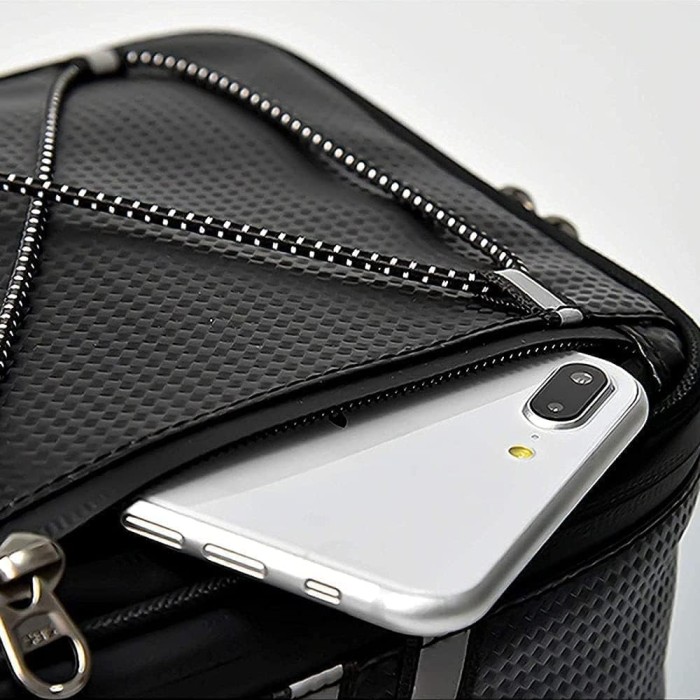 Sac de Vélo Électrique Étanche - Sacoche de Siège avec Rangement, Coffre pour Porte-vélos, Bande Réfléchissante - Noir (8L)