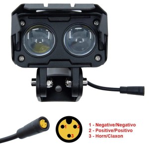 Phare avec klaxon KuKirin G3 Pro