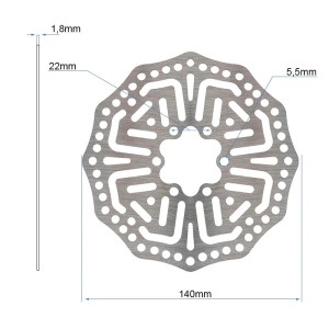 Disque de frein EWD004 pour Kukirin G2 pro - 140mm - 6H