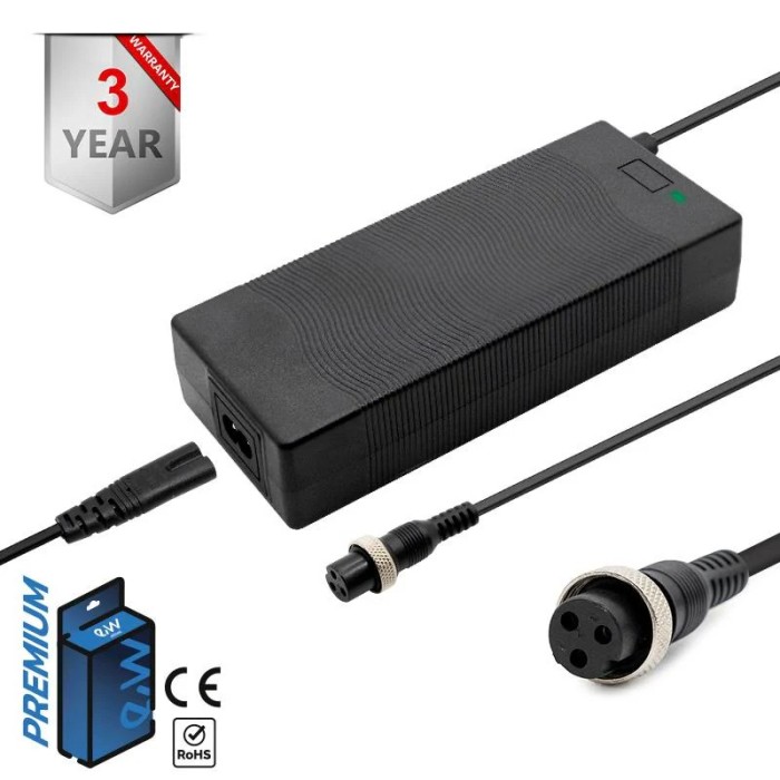 Chargeur premium 52v (sortie 58,8v) 2A connecteur Gx16 pour Dualtron Mini(Ewheel)