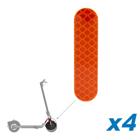 Adhésif réfléchissant orange pour fourche Ninebot série F et D - 4pcs