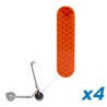 Adhésif réfléchissant orange pour fourche Ninebot série F et D - 4pcs