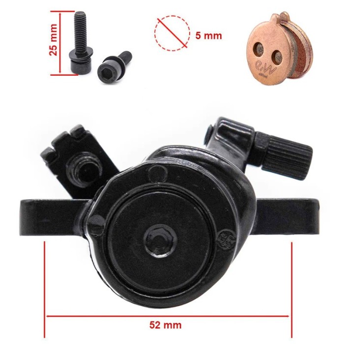 Étrier de frein CT005-M08 mécanique L 50mm noir pour Ninebot séries F et D