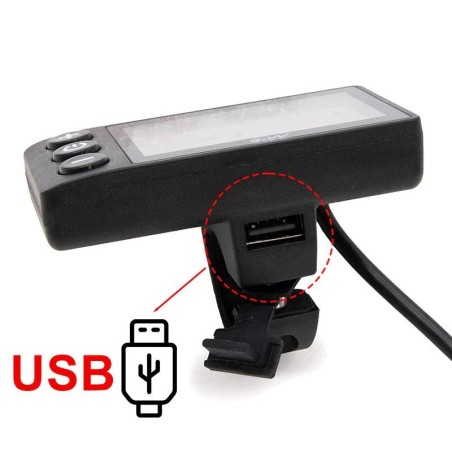 Écran S866 avec connecteur étanche - avec port USB [Ewheel]